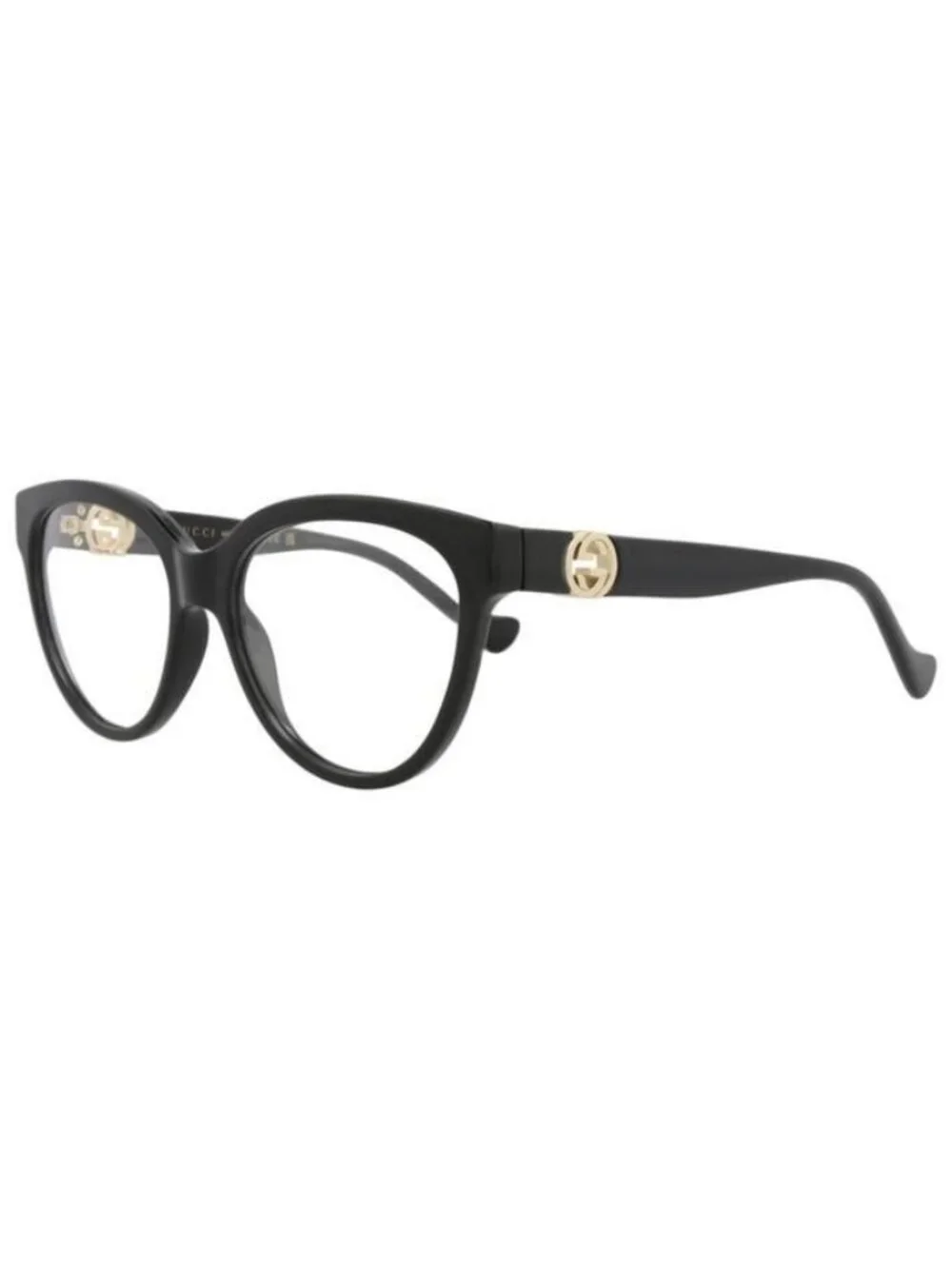 New Gucci Womens Square/Rectangle Black Black Transparent Fashion Designer Eyegl